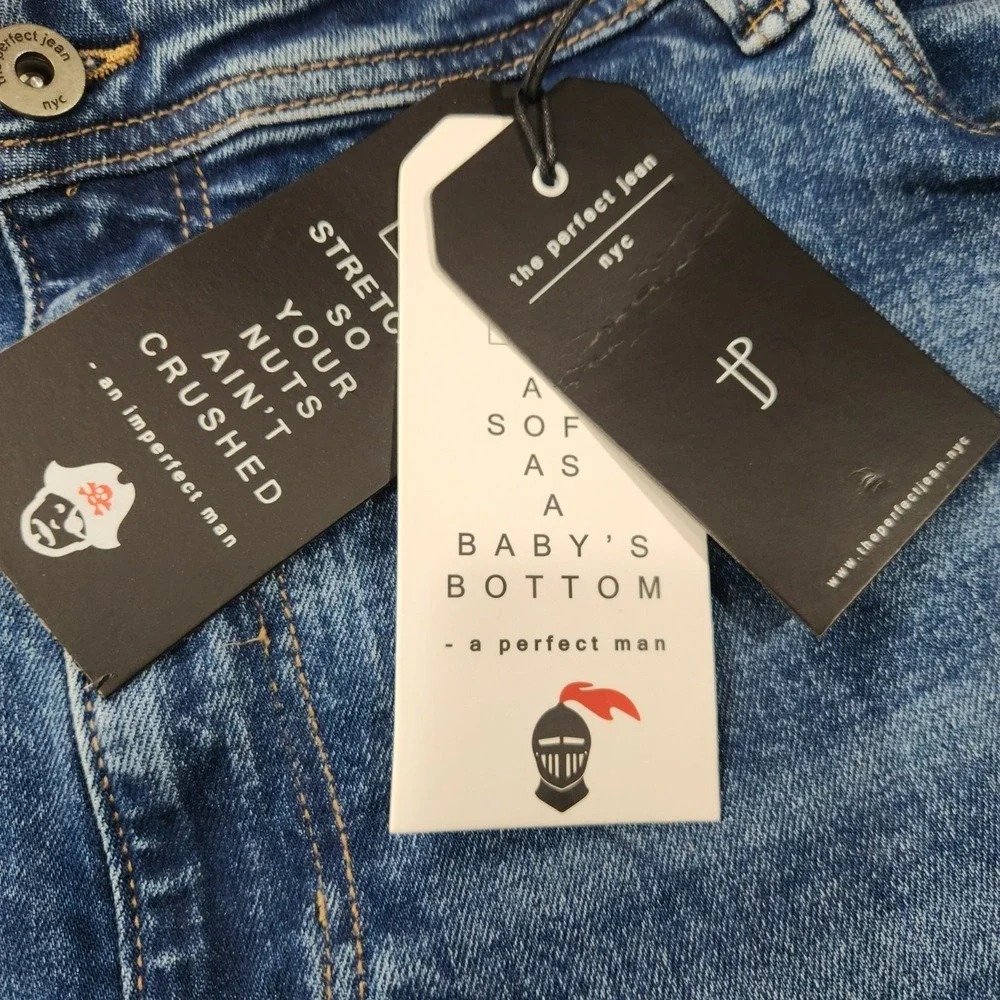 The Perfect‎ Jean NYC Slim Fit Mens Blue Denim Jeans Size 48x34 NWT